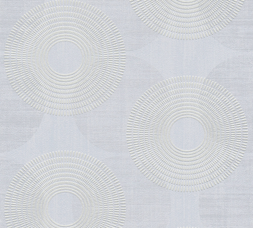 Attractive - Modern Circles geometric wallpaper AS Creation Sample Light Grey  378322-S