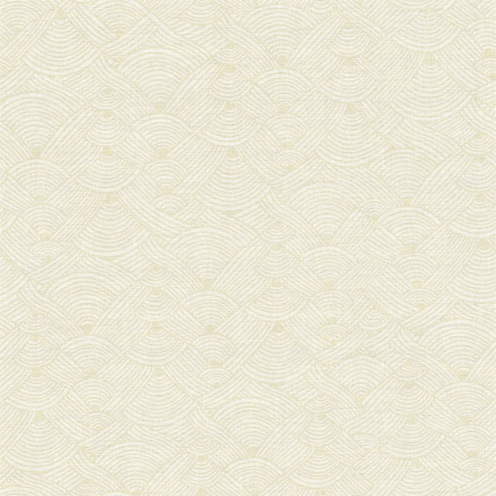 Nara - Textured Wave geometric wallpaper AS Creation Roll Light Grey  387424