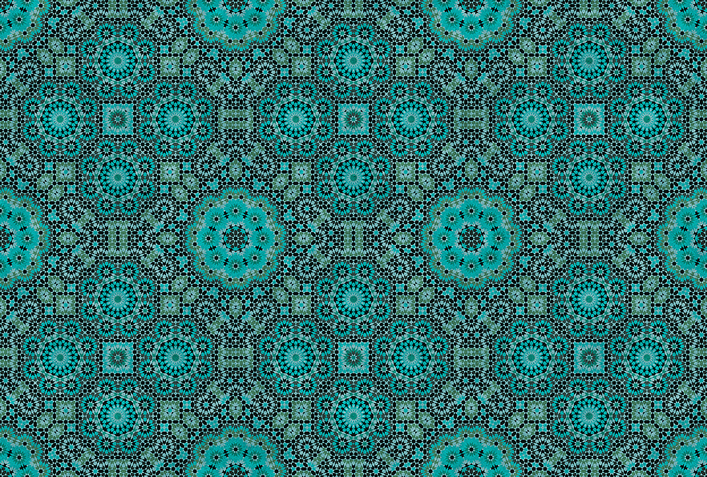 Walls By Patel - Maroc digital print AS Creation Turquoise   110606