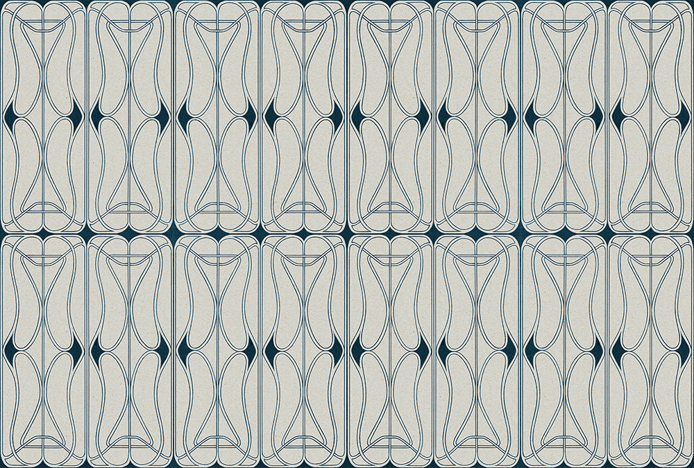 Walls by Patel 3 - Astoria Art Nouveau digital print AS Creation Blue   DD122316
