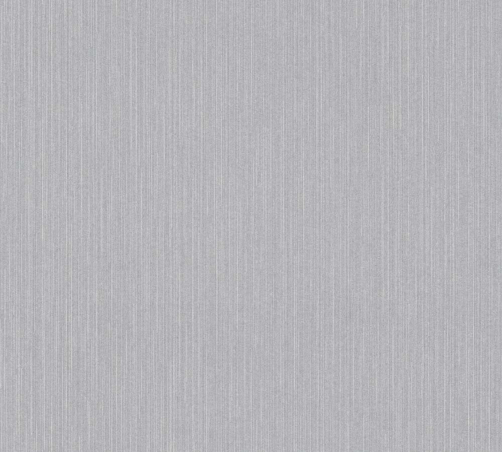 Villa - Fine Lines plain wallpaper AS Creation Roll Grey  375593