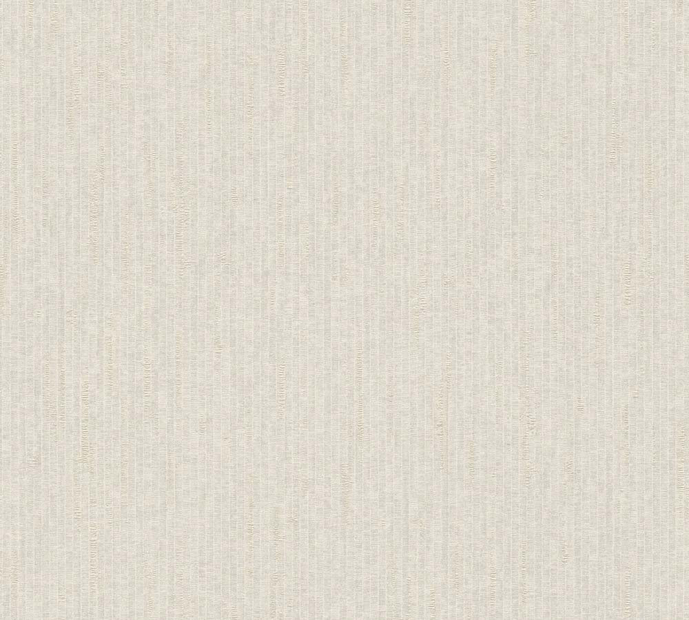 Villa -Subtle Fine Textured Lines plain wallpaper AS Creation Roll Cream  375602