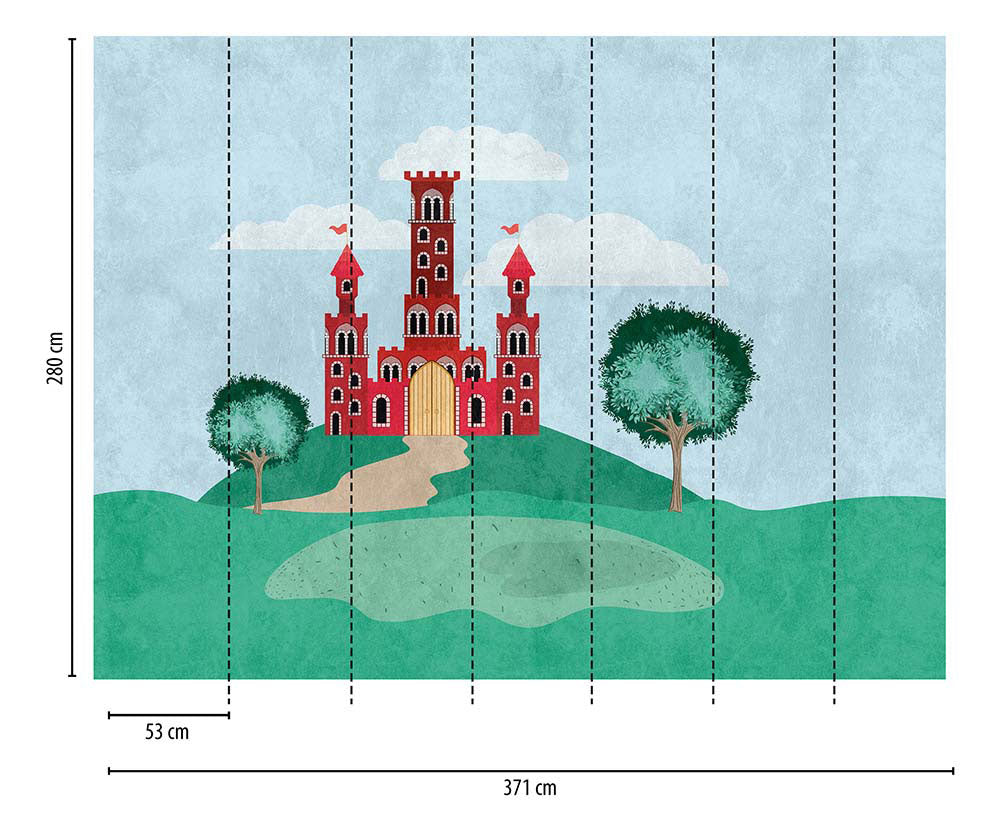 The Wall Watercolour Castle eurowalls™