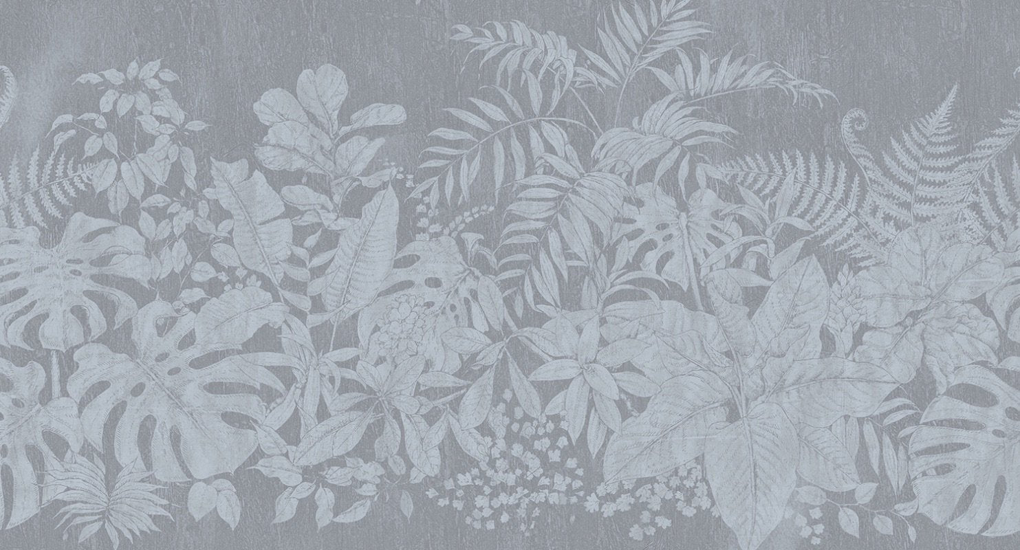 Violet - Botanical digital print Muance Grey   11048