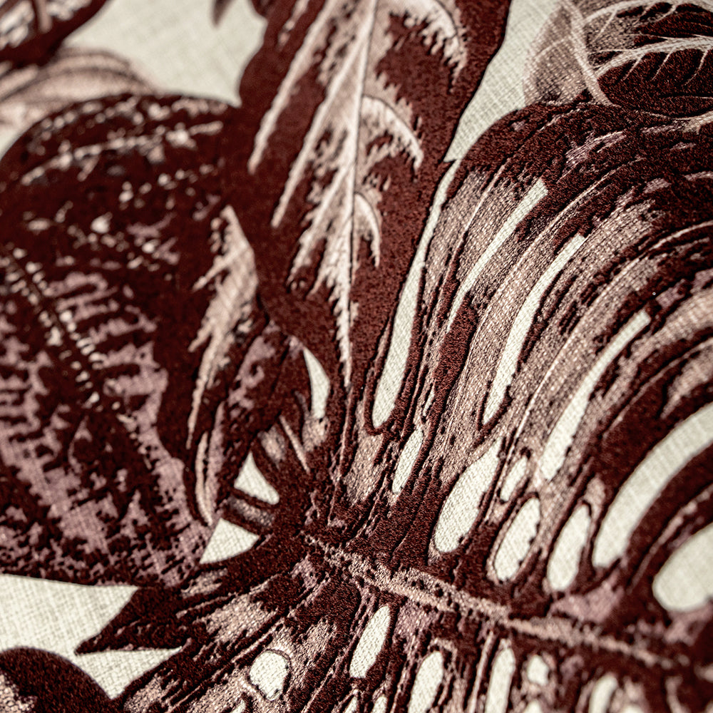 Feel - Flocked Elephant Leaf botanical wallpaper Hohenberger    