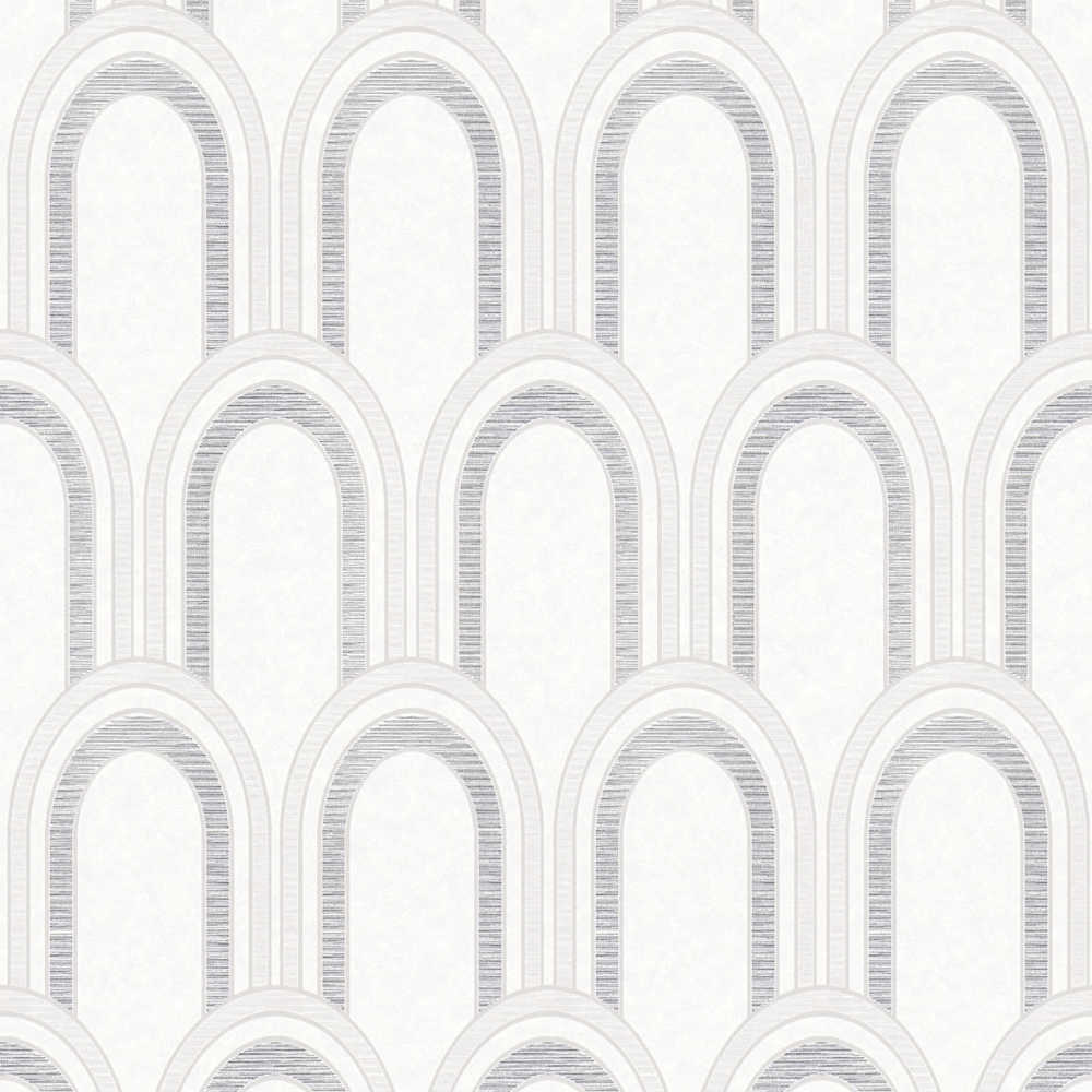 Arcade - Arc art deco wallpaper AS Creation Roll Grey  391764