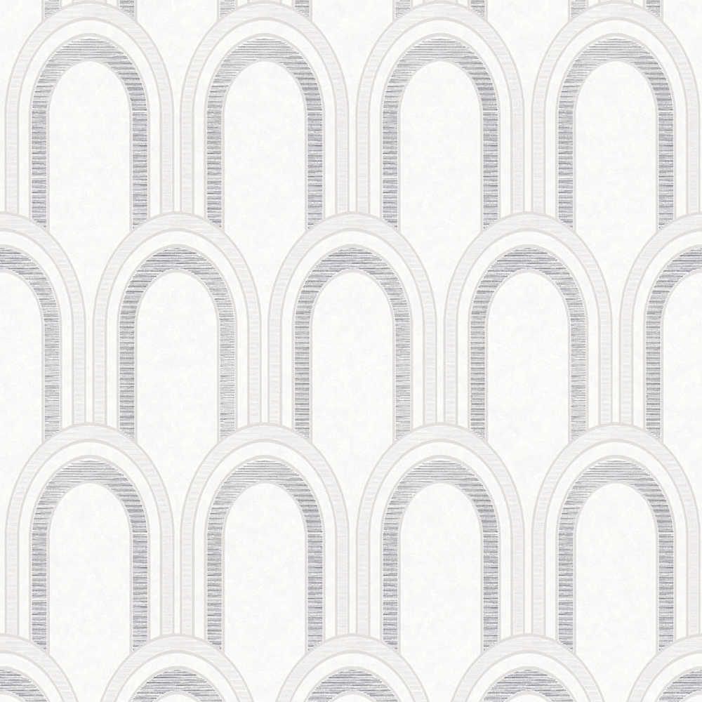 Arcade - Arc art deco wallpaper AS Creation Roll Grey  391764