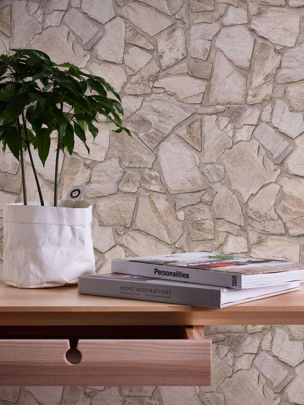 Terra -  Crazy Pavers Wall industrial wallpaper AS Creation    