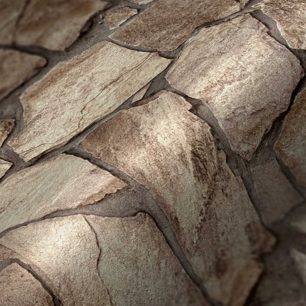 Terra -  Crazy Pavers Wall industrial wallpaper AS Creation    