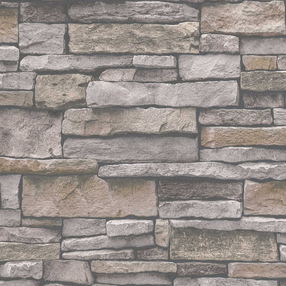 Terra - Stone Wall industrial wallpaper AS Creation Roll Brown  388133