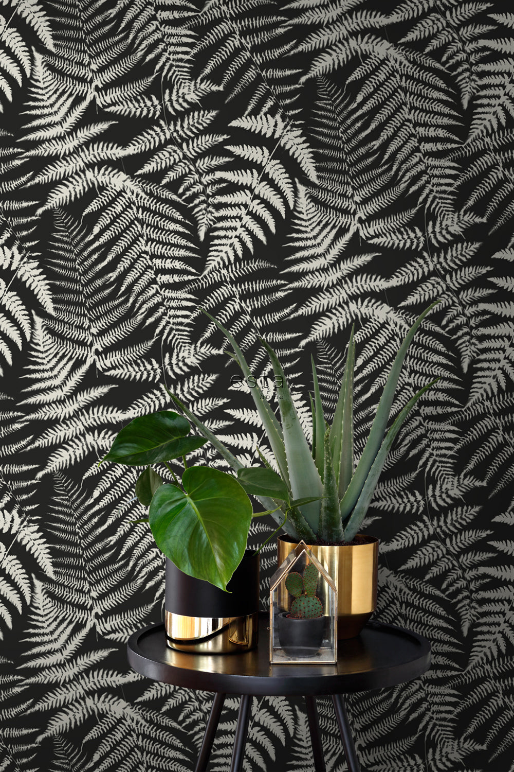 Vintage Flowers - Ferns botanical wallpaper Esta    