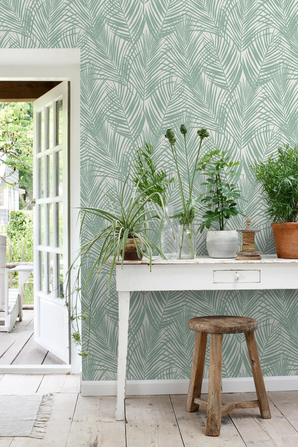 Jungle Fever - Palm Imprint botanical wallpaper ESTAhome