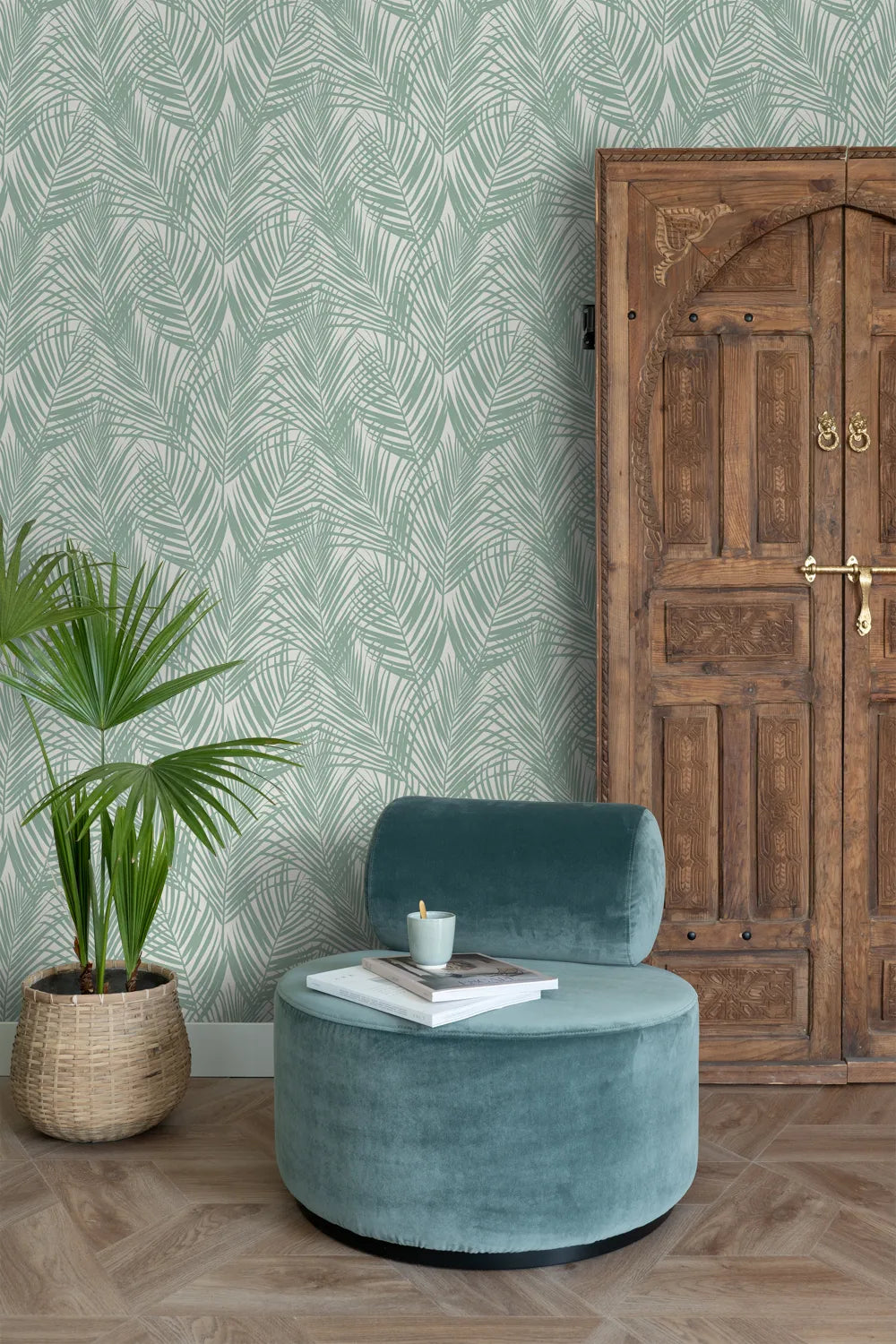 Jungle Fever - Palm Imprint botanical wallpaper ESTAhome