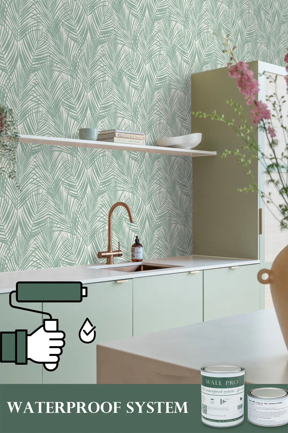 Jungle Fever - Palm Imprint botanical wallpaper ESTAhome