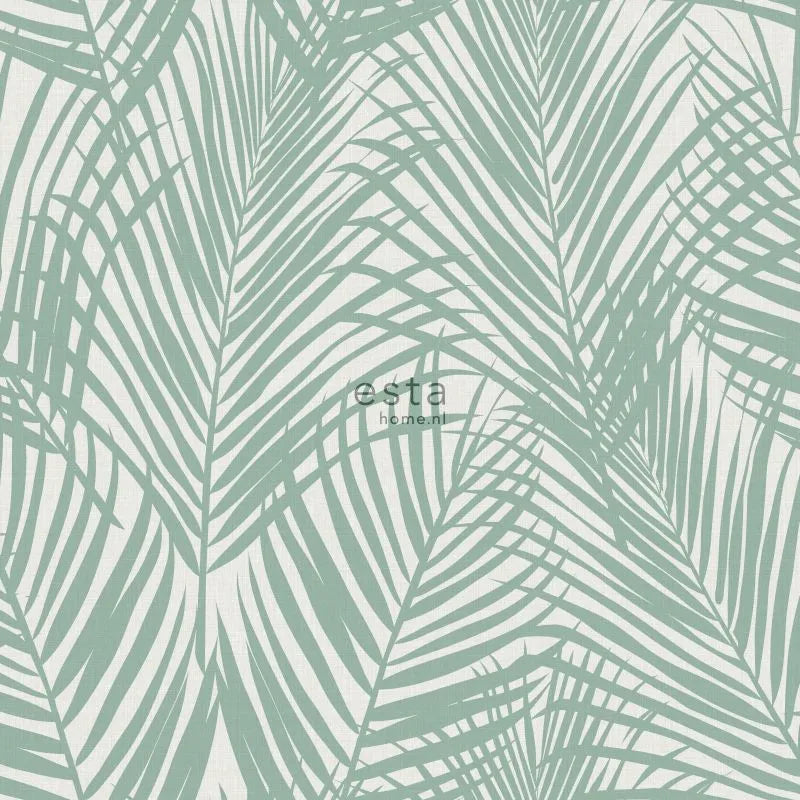 Jungle Fever - Palm Imprint botanical wallpaper ESTAhome Roll Green 139005