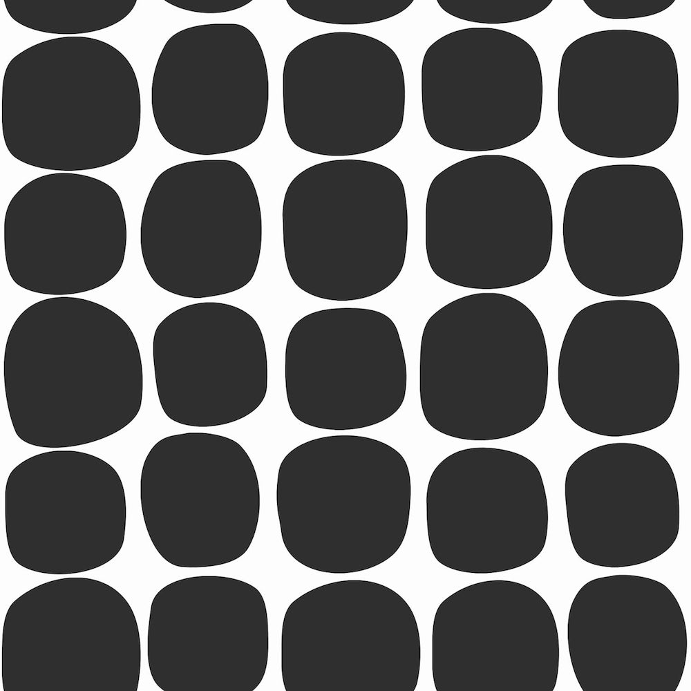 Art of Deco - Rounded Cubes art deco wallpaper Esta Roll Black  139090