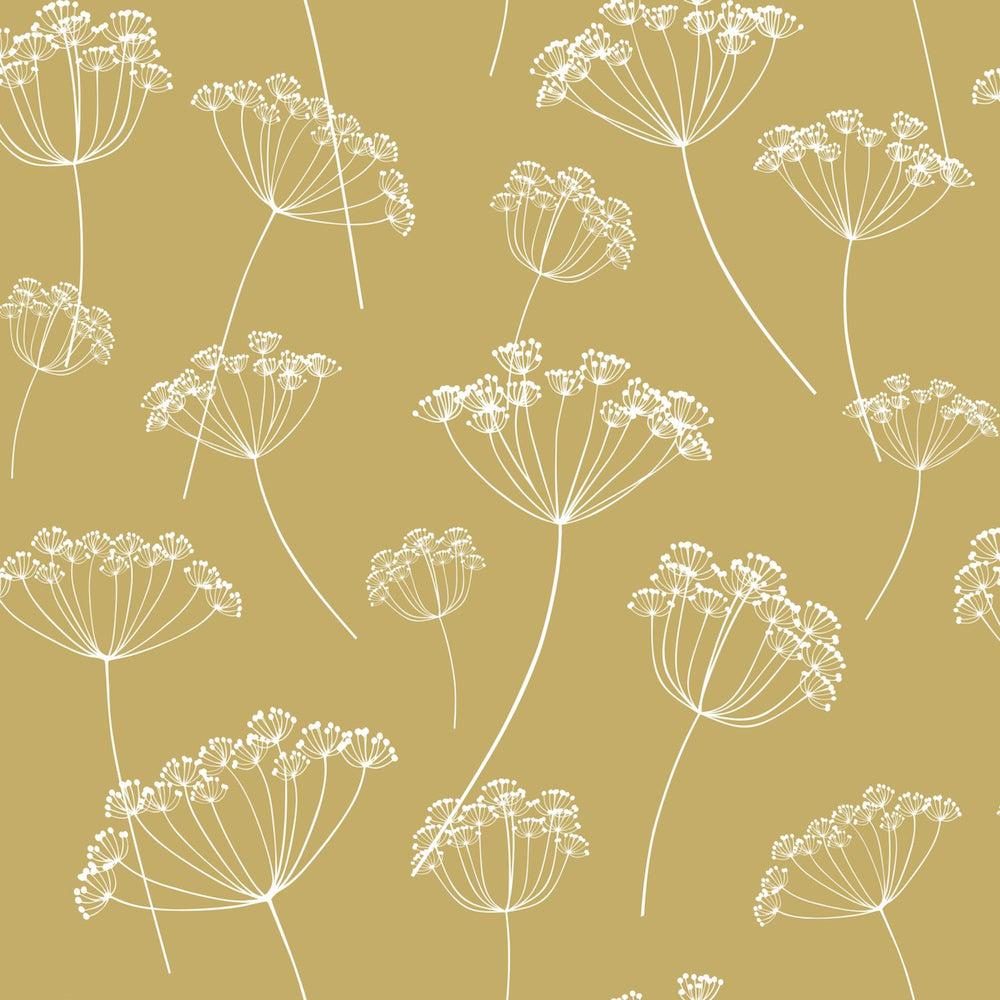 Vintage Flowers - Dandelions botanical wallpaper Esta Roll Yellow  139104