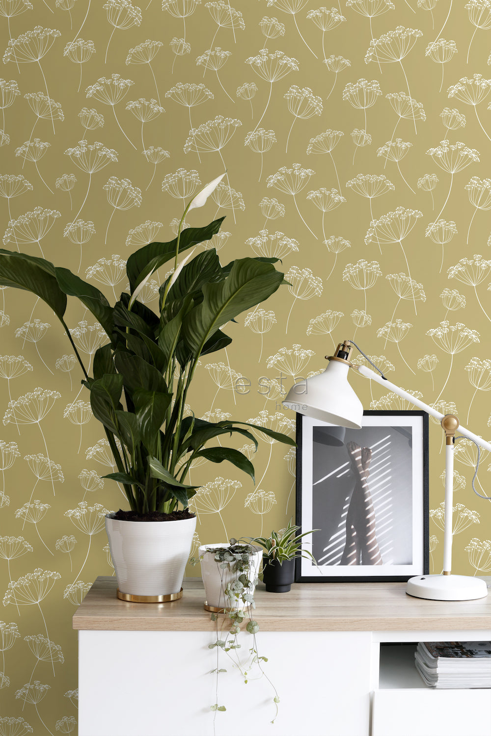 Vintage Flowers - Dandelions botanical wallpaper Esta    