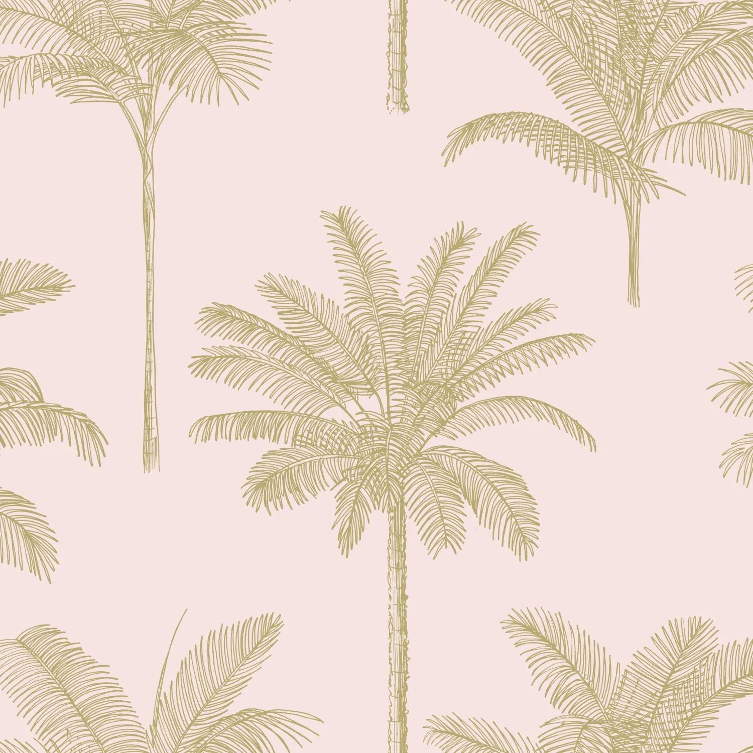 Paradise - Country Palm kids wallpaper ESTAhome Roll Pink 139164