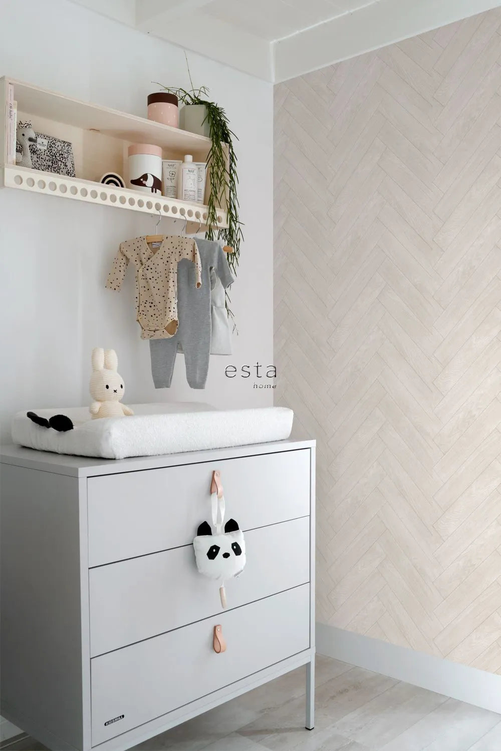 Paradise - Herring Weave geometric wallpaper ESTAhome