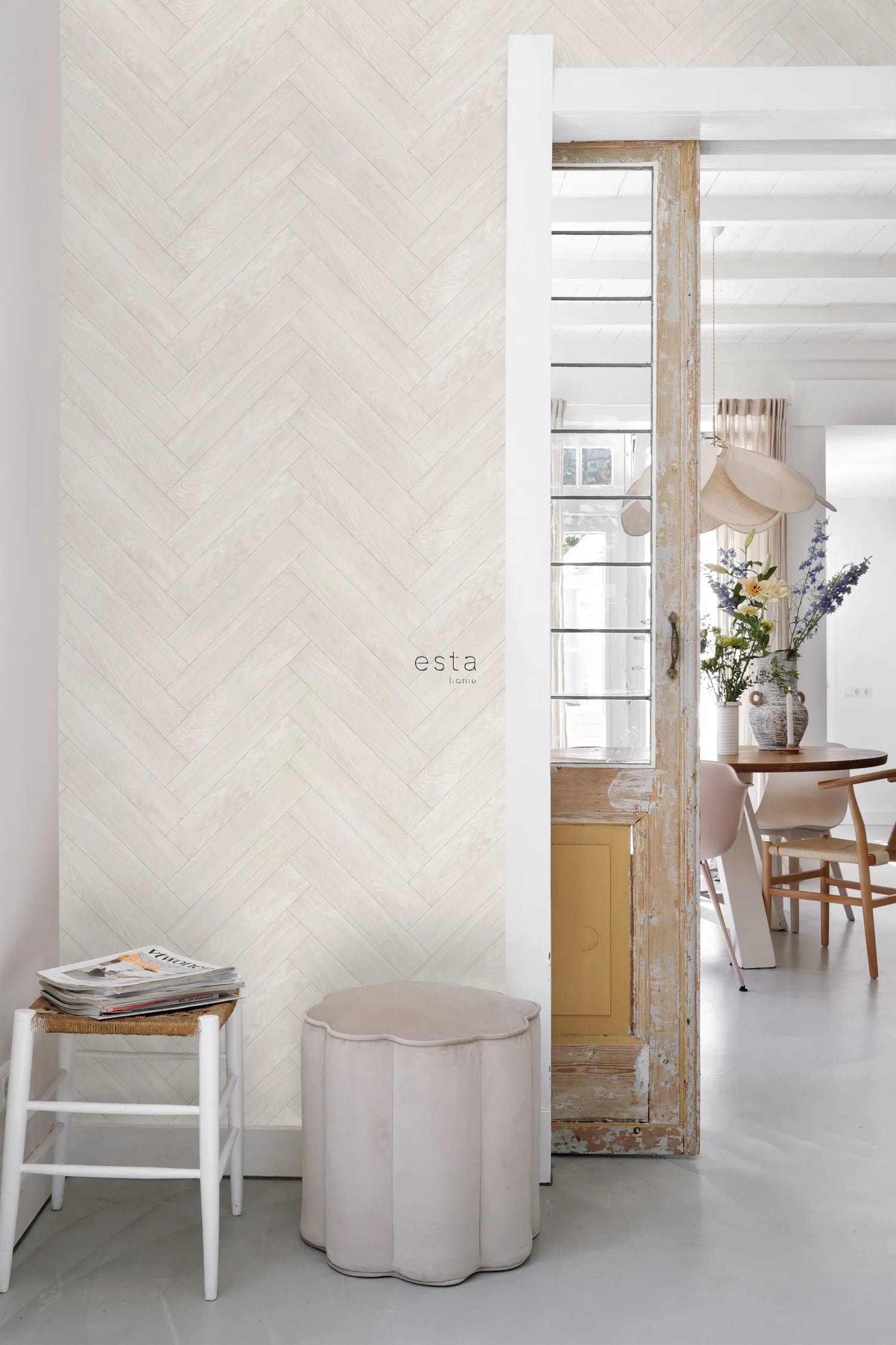 Paradise - Herring Weave geometric wallpaper ESTAhome
