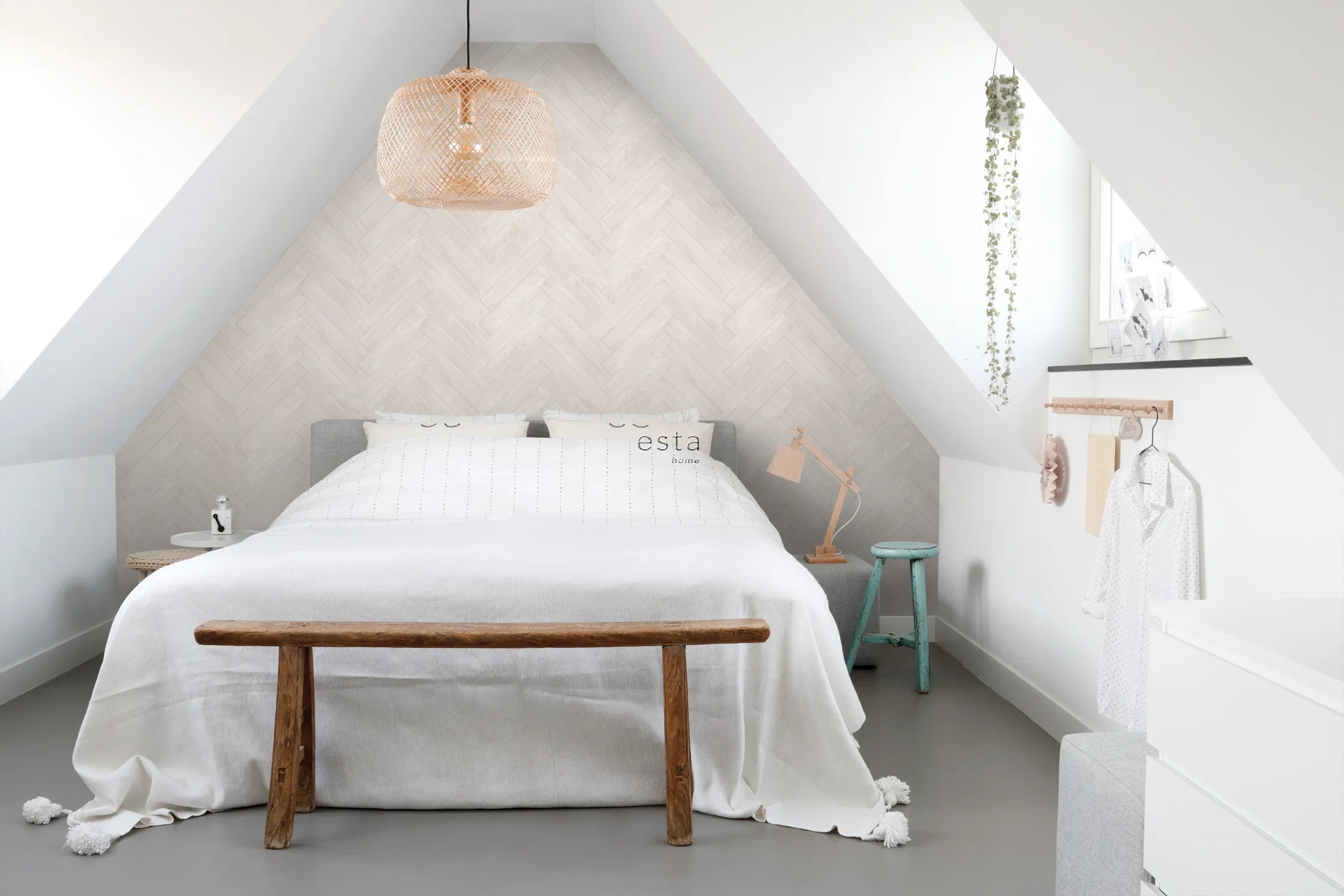 Paradise - Herring Weave geometric wallpaper ESTAhome