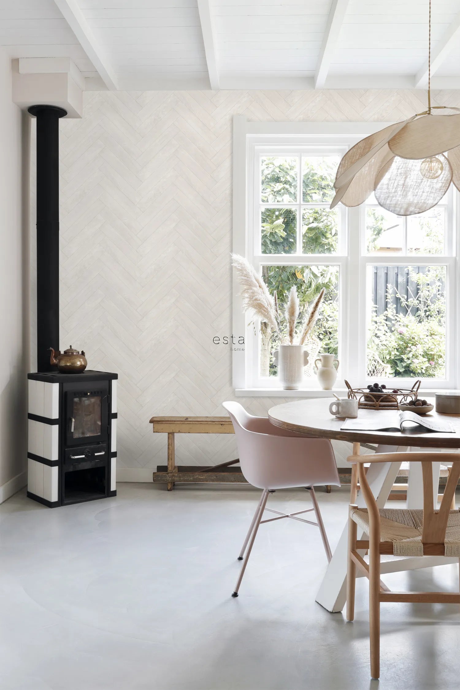 Paradise - Herring Weave geometric wallpaper ESTAhome