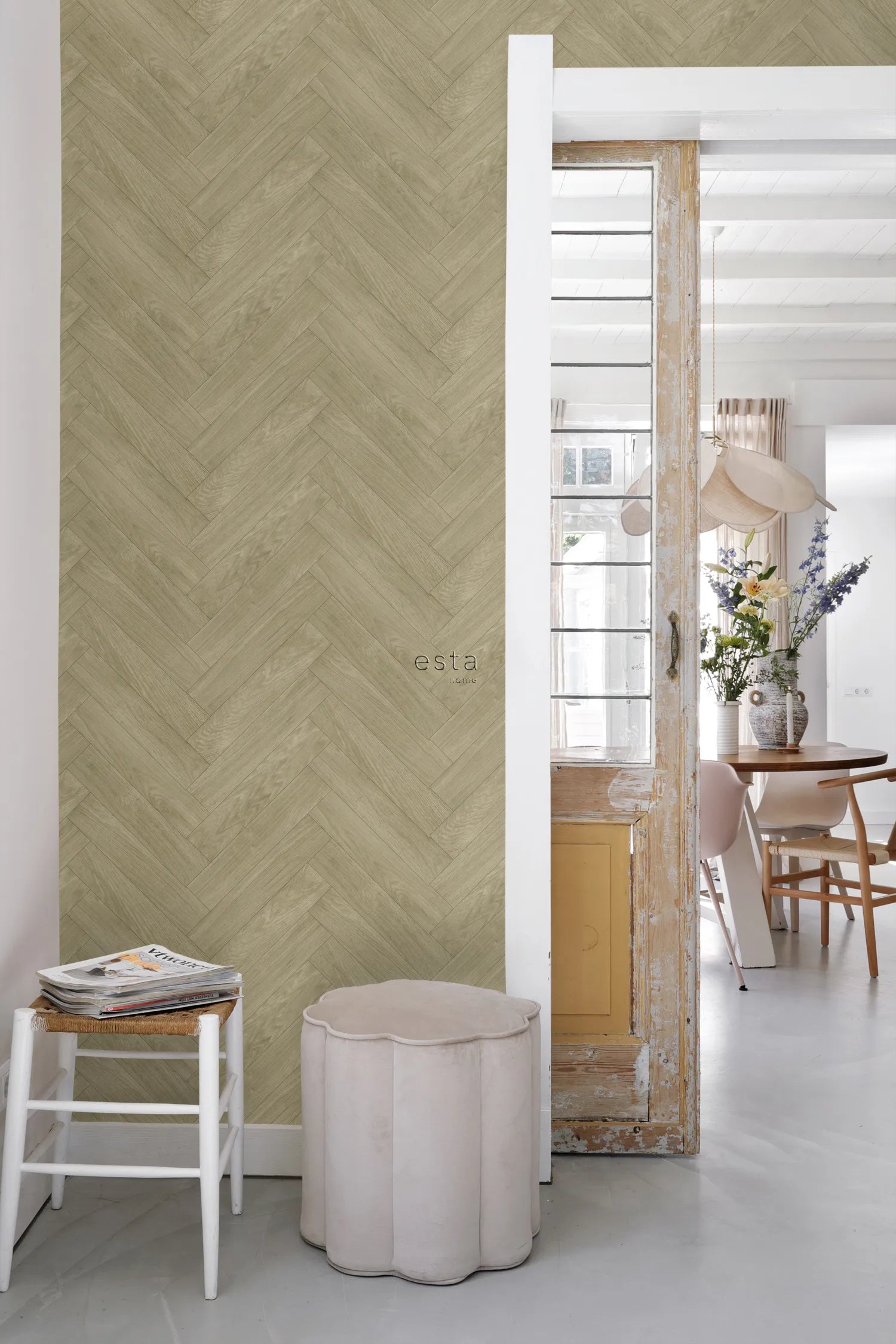 Paradise - Herring Weave geometric wallpaper ESTAhome