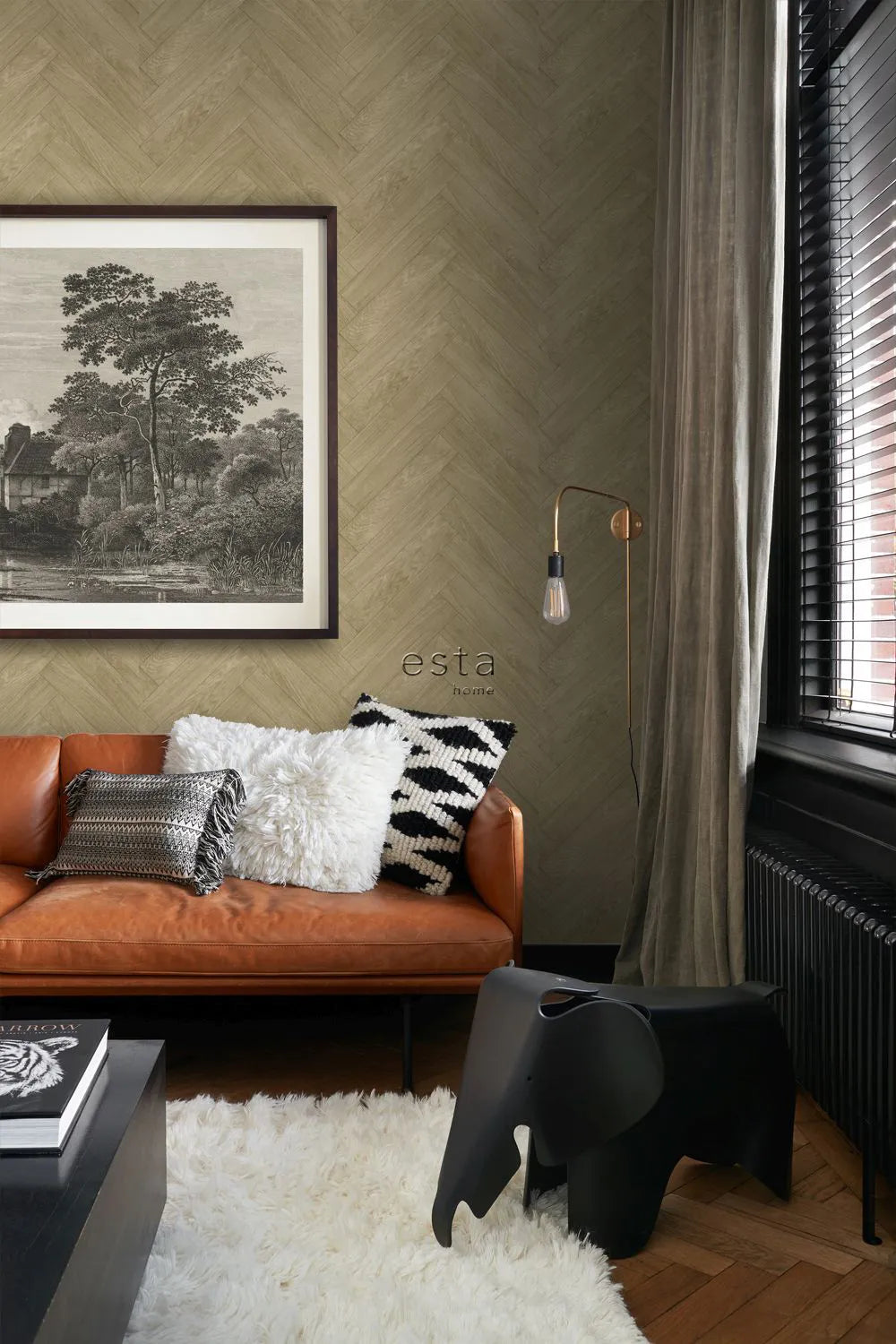 Paradise - Herring Weave geometric wallpaper ESTAhome
