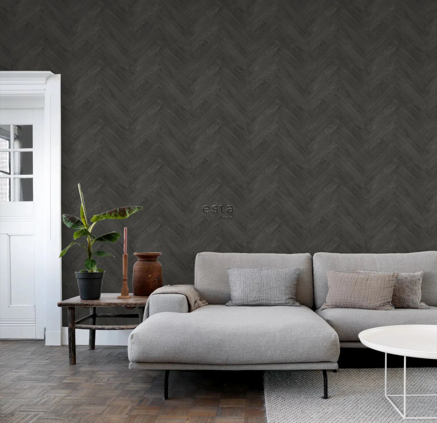 Paradise - Herring Weave geometric wallpaper ESTAhome