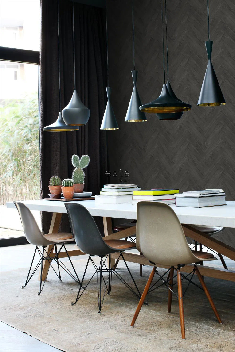 Paradise - Herring Weave geometric wallpaper ESTAhome