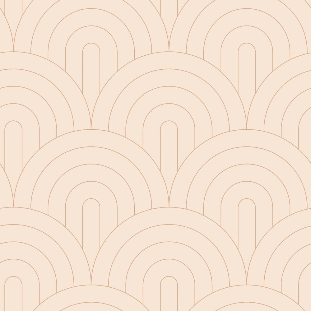 Art of Deco - Multi Arches art deco wallpaper Esta Roll Peach  139216
