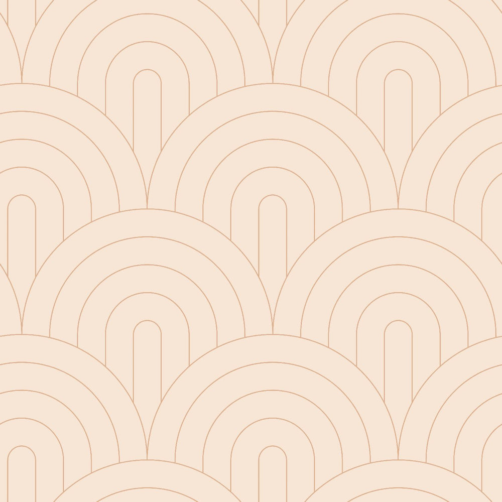 Art of Deco - Multi Arches art deco wallpaper Esta Roll Peach  139216