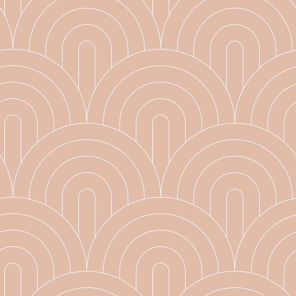 Art of Deco - Multi Arches art deco wallpaper Esta Roll Dark Peach  139218