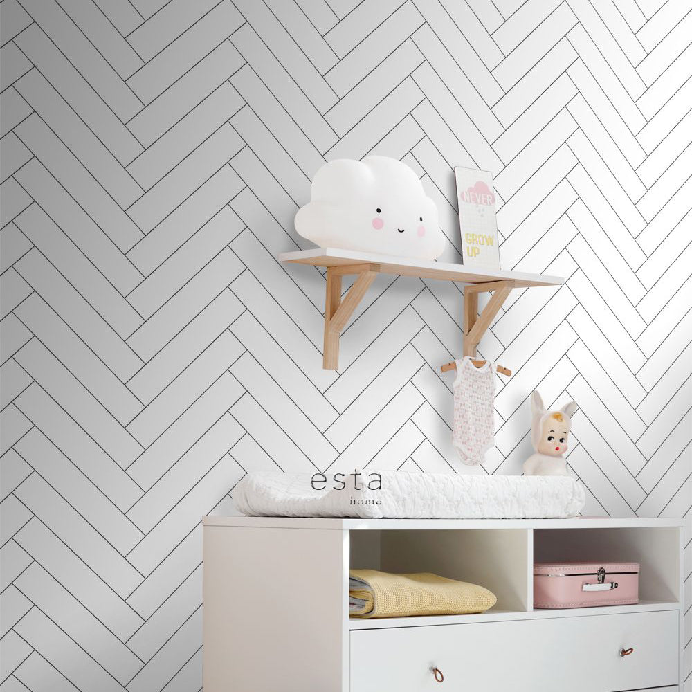 Art of Deco - Herringbone art deco wallpaper Esta    