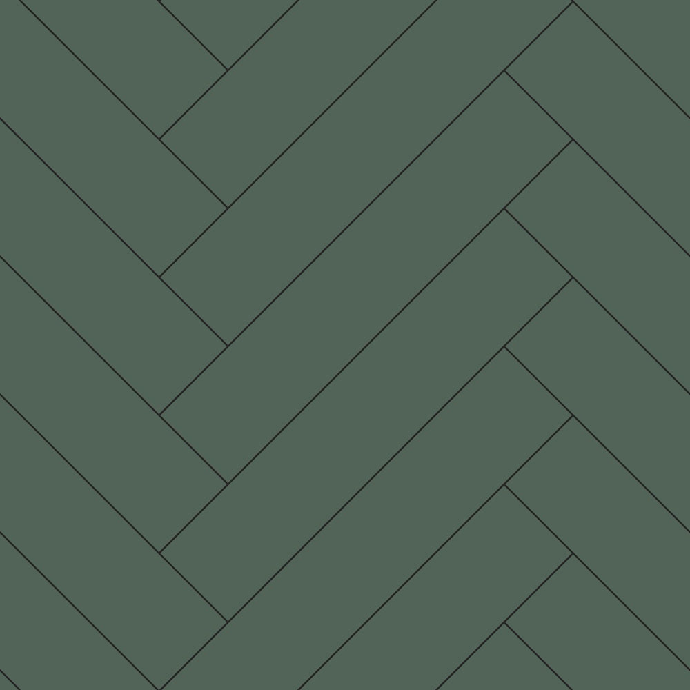 Art of Deco - Herringbone art deco wallpaper Esta Roll Dark Green  139222