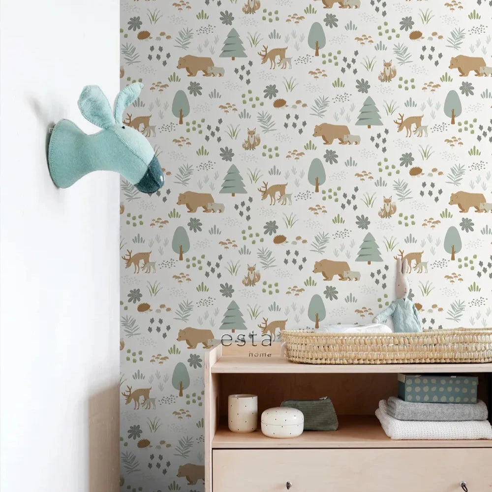 Forest Friends - Enchanted Glade kids wallpaper ESTAhome