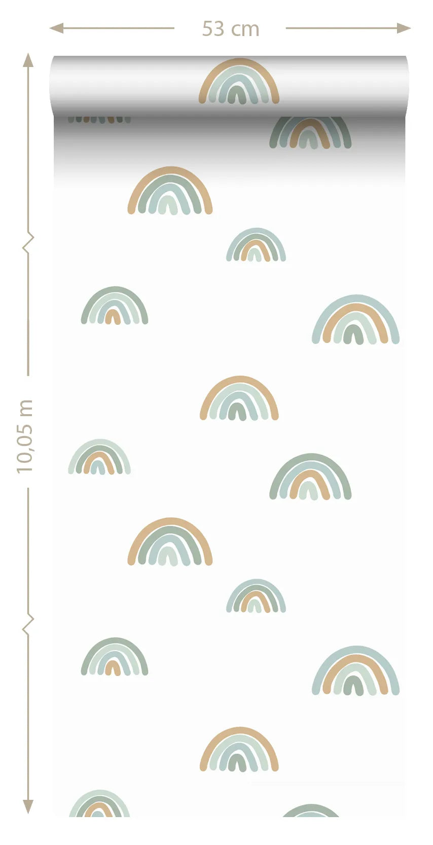 Forest Friends - Rainbow Fields kids wallpaper ESTAhome