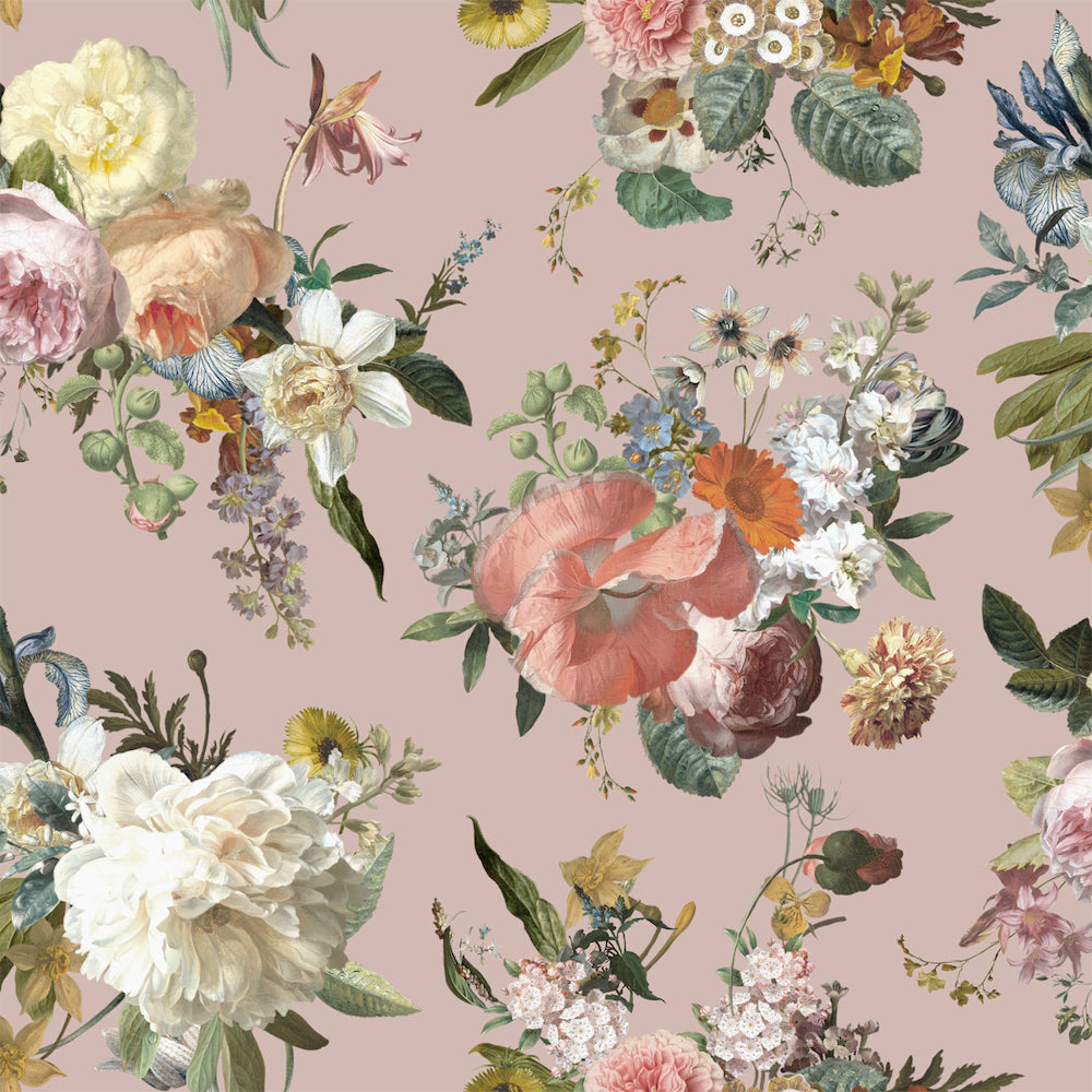 Vintage Flowers - Bloom botanical wallpaper Esta Roll Pink  139367