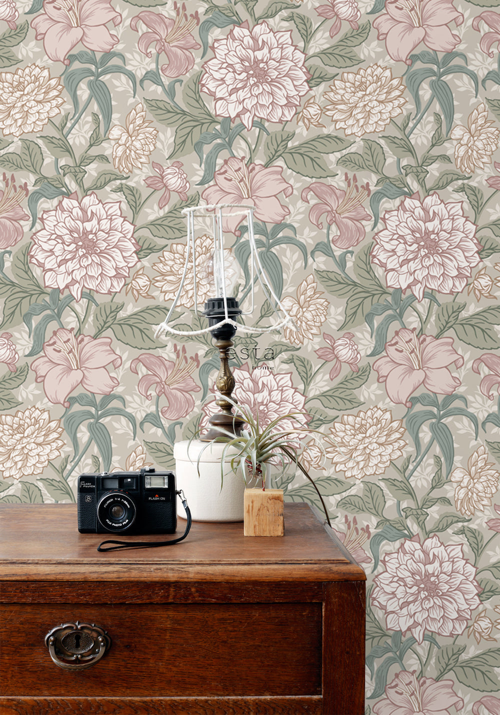 Vintage Flowers - Vintage Blossoms botanical wallpaper Esta    