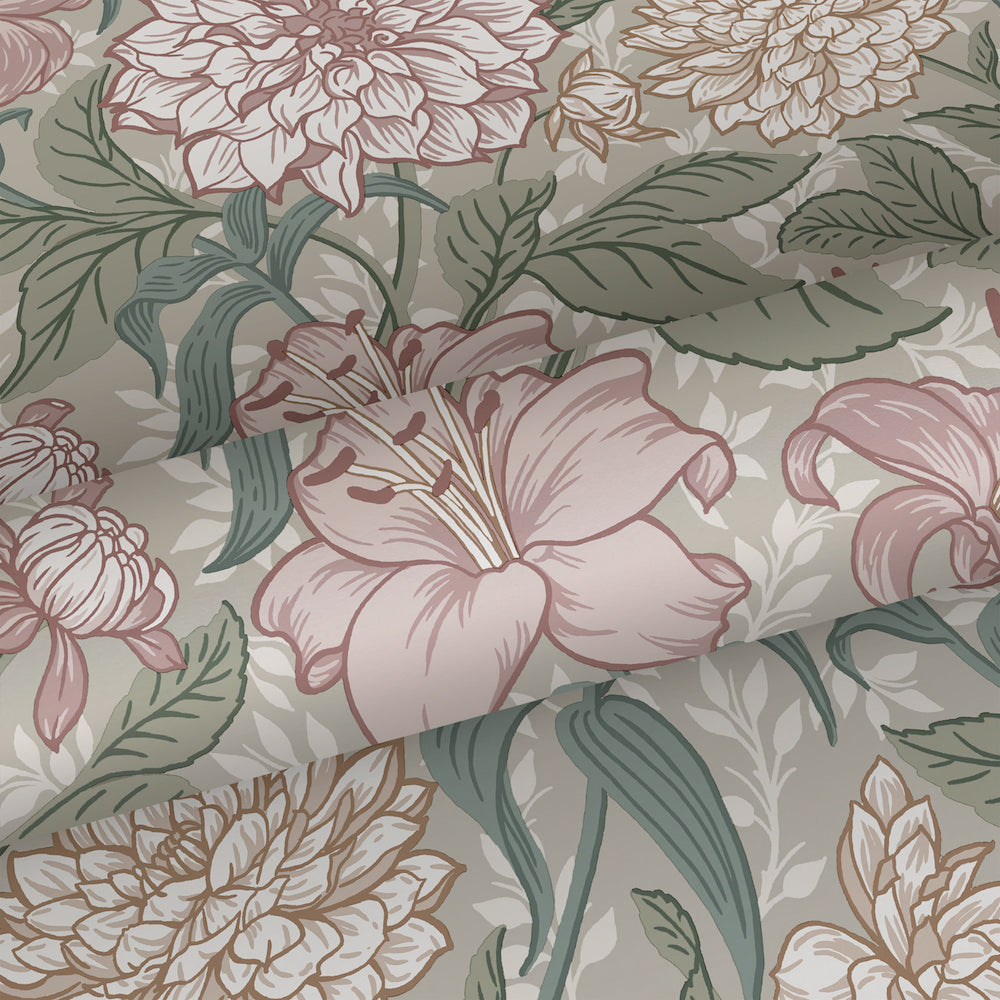 Vintage Flowers - Vintage Blossoms botanical wallpaper Esta    