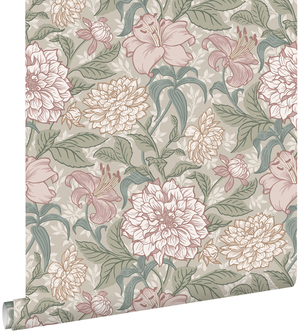 Vintage Flowers - Vintage Blossoms botanical wallpaper Esta    