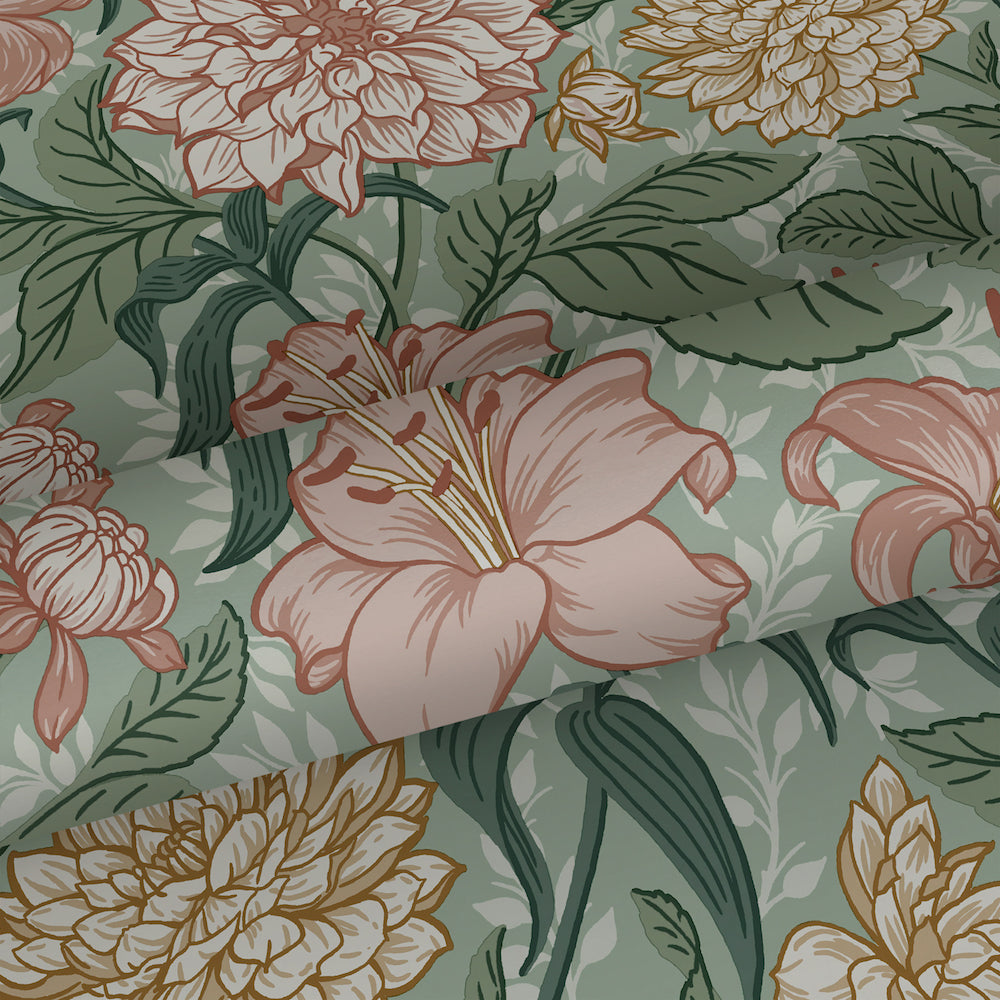 Vintage Flowers - Vintage Blossoms botanical wallpaper Esta    