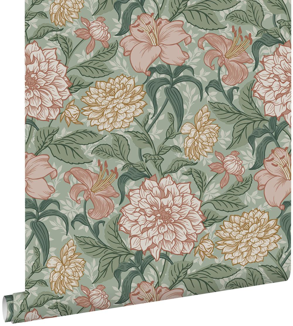 Vintage Flowers - Vintage Blossoms botanical wallpaper Esta    