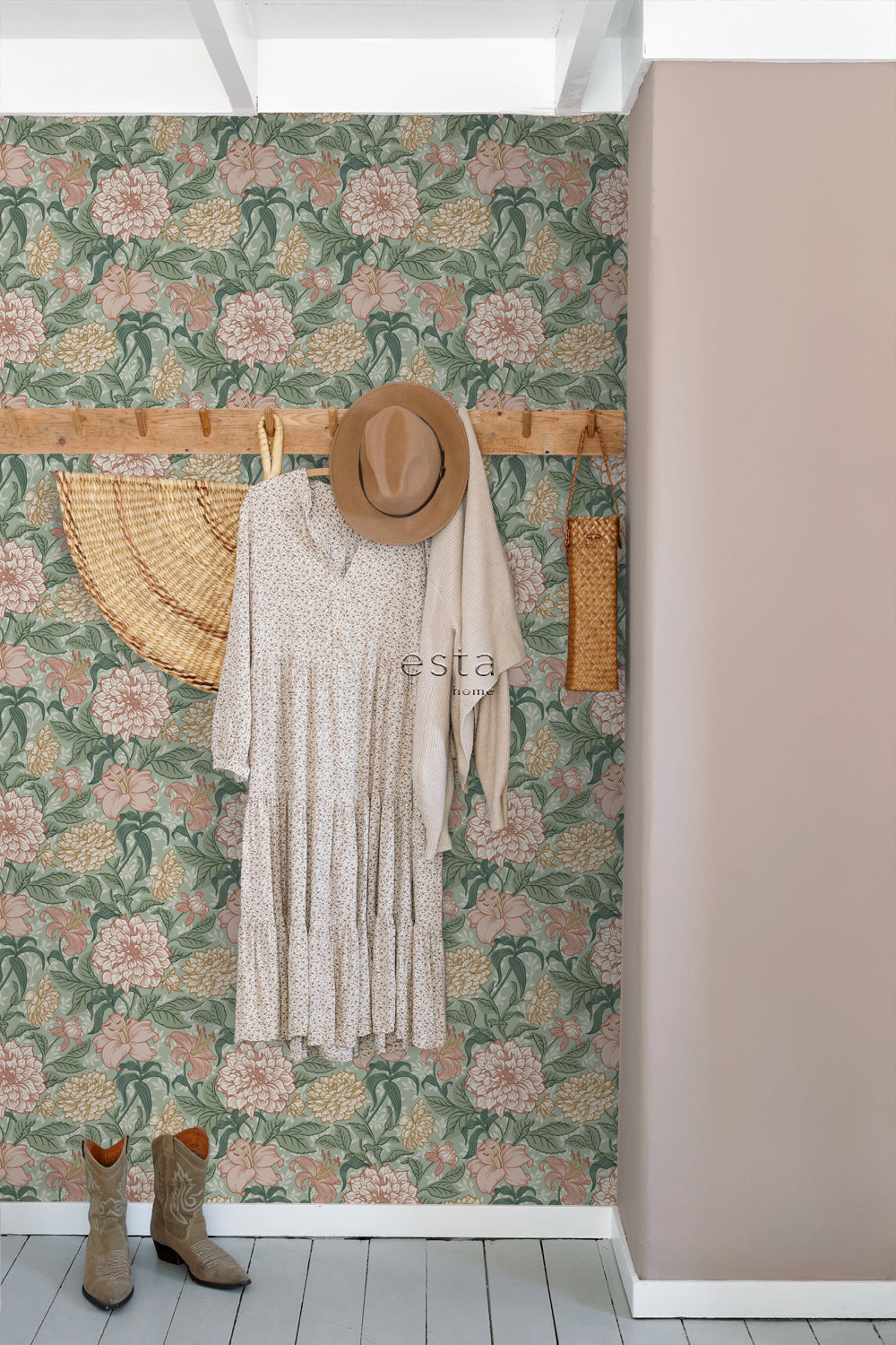 Vintage Flowers - Vintage Blossoms botanical wallpaper Esta    