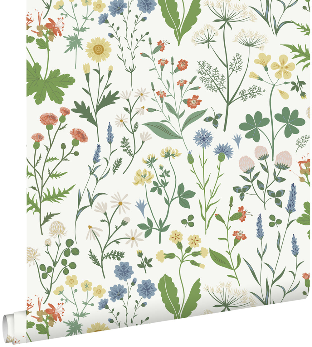 Vintage Flowers - Wild Flowers botanical wallpaper Esta    