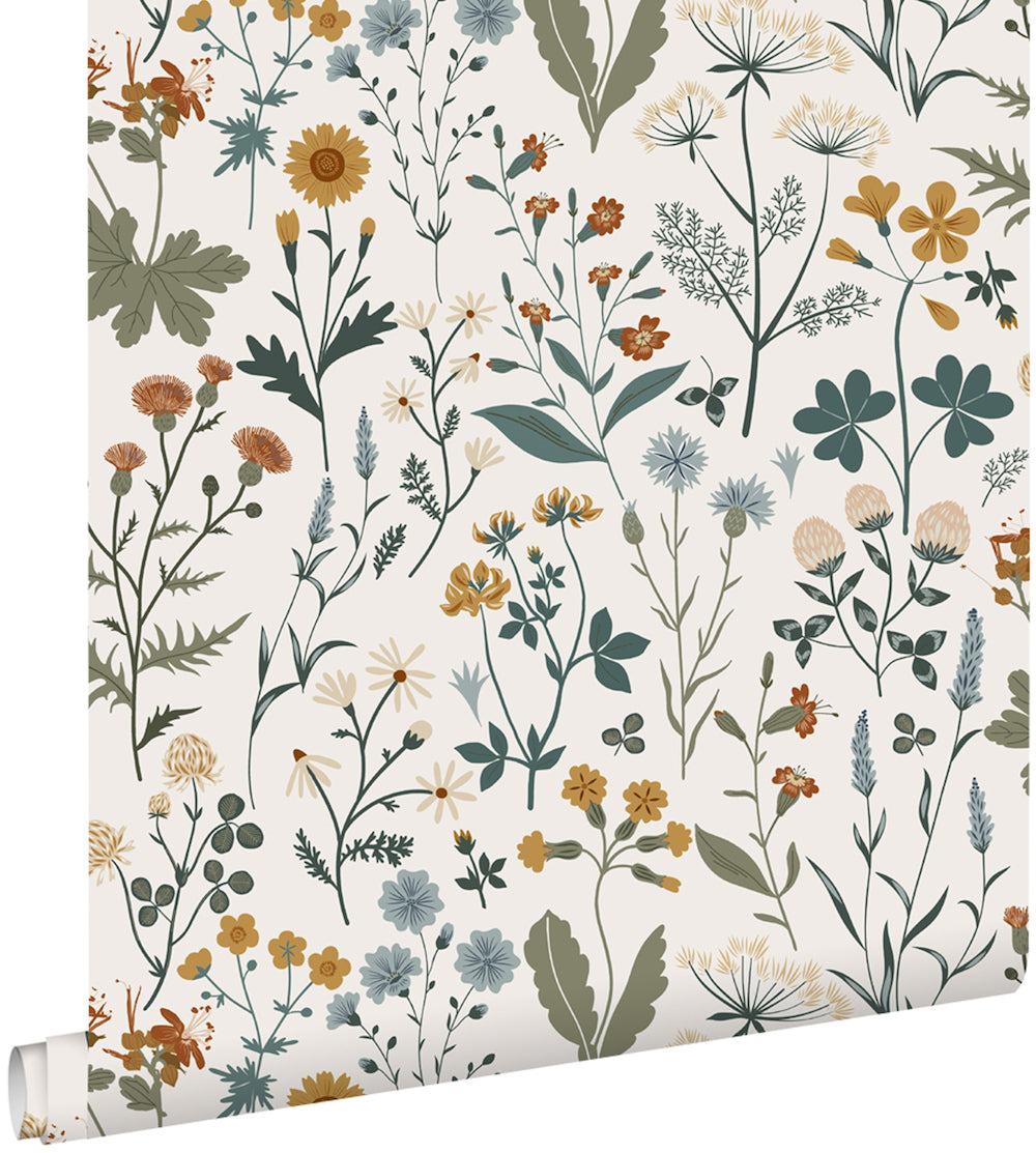 Vintage Flowers - Wild Flowers botanical wallpaper Esta    