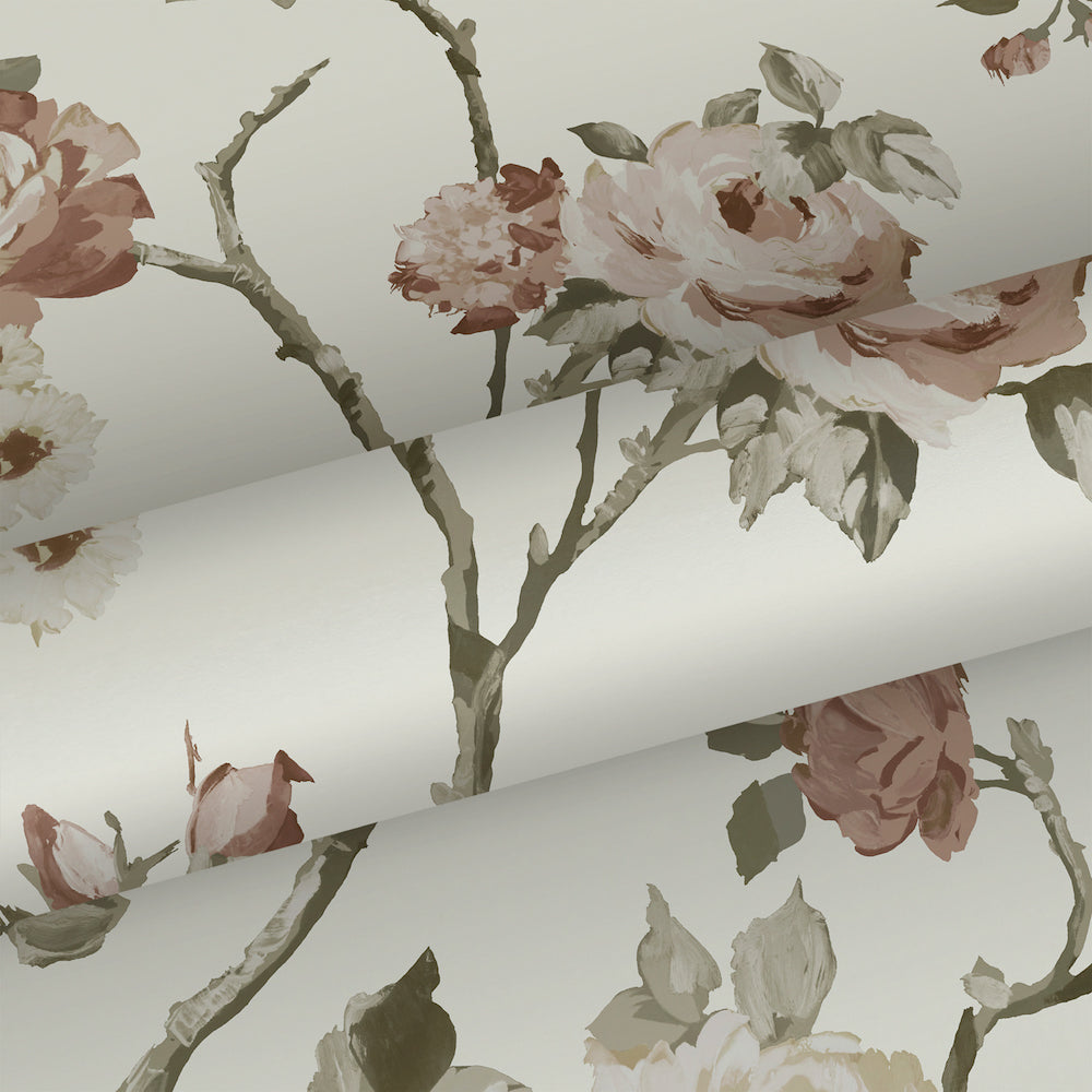 Vintage Flowers - Magic Rose botanical wallpaper Esta    