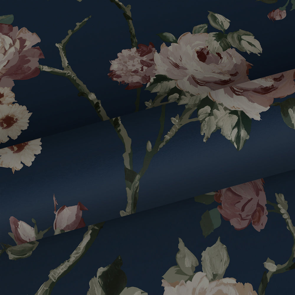 Vintage Flowers - Magic Rose botanical wallpaper Esta    