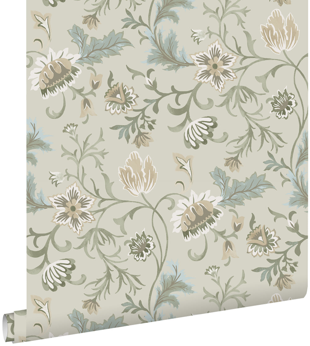 Vintage Flowers - Vintage Garden botanical wallpaper Esta    